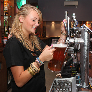 Friendly bar staff